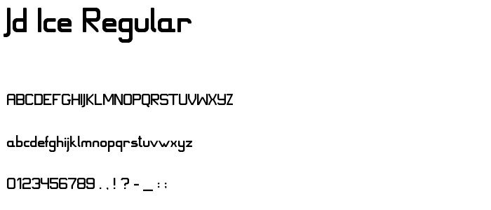 JD Ice Regular font